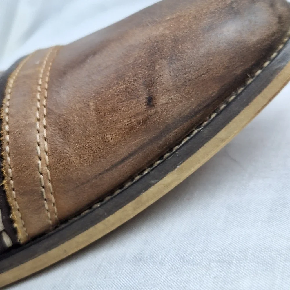 Leather Dress Shoes Steve Madden Tan 12 Jamyson Cap Toe Oxford Mens Brown Rugged